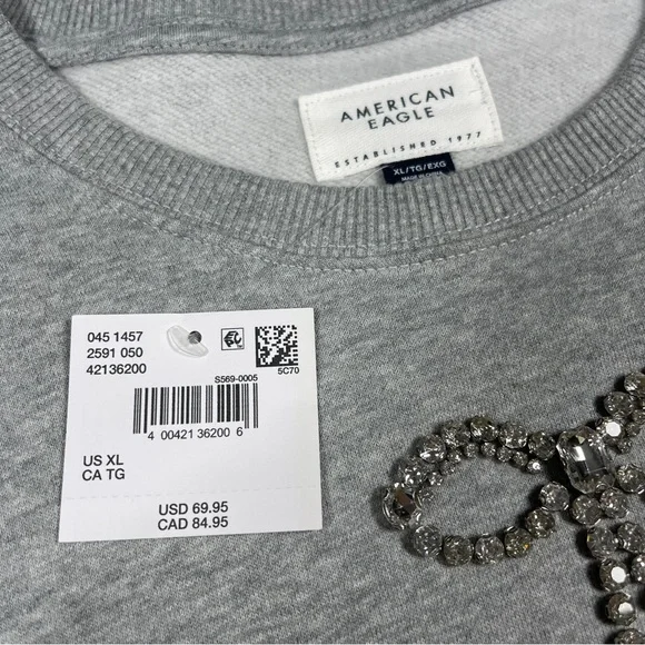 American Eagle Outfitters Gray Crewneck Sweater - Picture 3 of 4